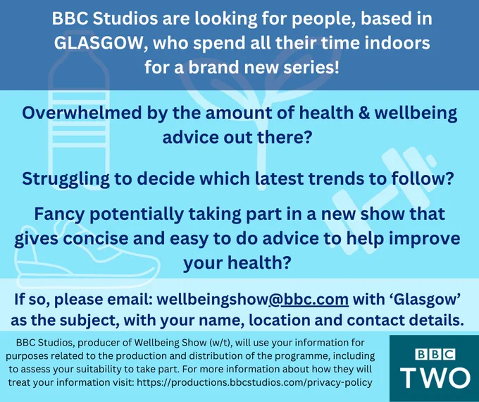 Flyer for a new BBC Health and Wellbeing show