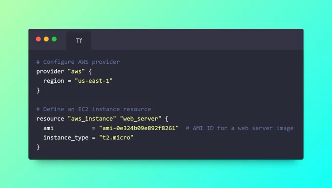 Running terraform apply executes this code and provisions the EC2 instance in your AWS account.