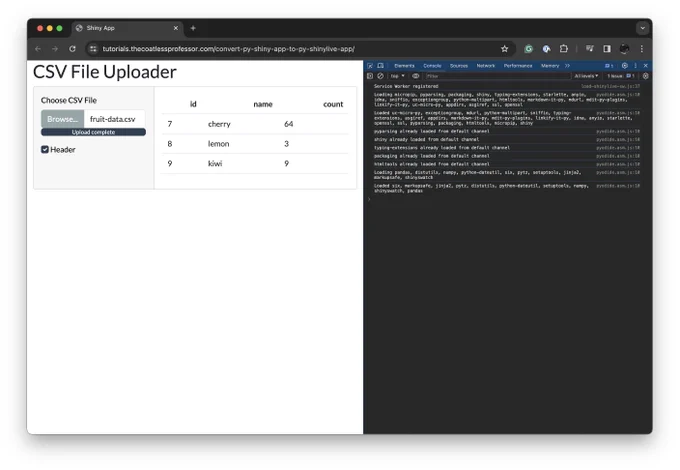 Example of the deployed Python Shinylive app on a hosted domain.

This Shiny for Python app was translated from the prior tutorial's R Shiny app.