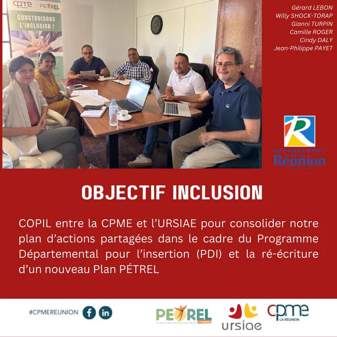 Réunion de travail URSIAE Réunion et CPME RÉUNION