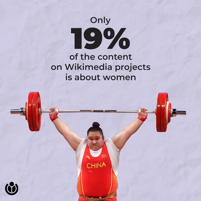 Only 19% of the content on Wikimedia projects is about women
