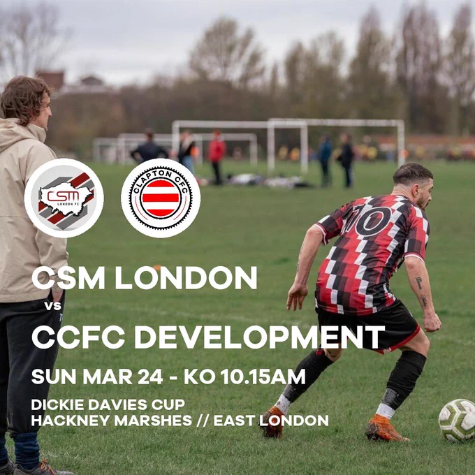 Match poster for CSM London versus CCFC Development