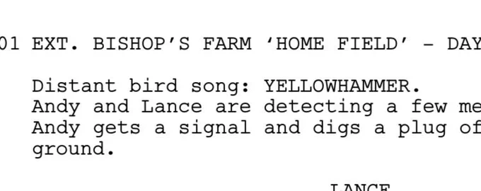 ‘Distant bird song: YELLOWHAMMER’