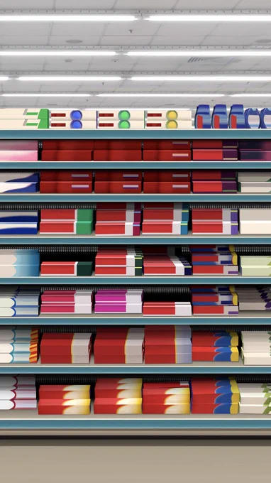 A shelf with brandless boxes and tubes of toothpaste in a supermarket

See more mock-ups👇

https://www.shutterstock.com/g/Hitra

@Shutterstock 

#brandless #boxes #tubes #toothpaste #market #shelf #grocery #design #store
#shop #mockup #illustration #display
#aisle #interior #retail #wobbler