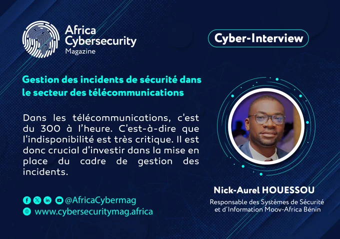 Nick-Aurel HOUESSOU, Responsable des Systèmes de Sécurité et d’Information 