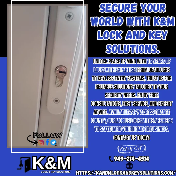 👇 | Reach to us at:
☎ | 949-214-4514
🌐 | Visit https://kandmlockandkeysolutions.com/