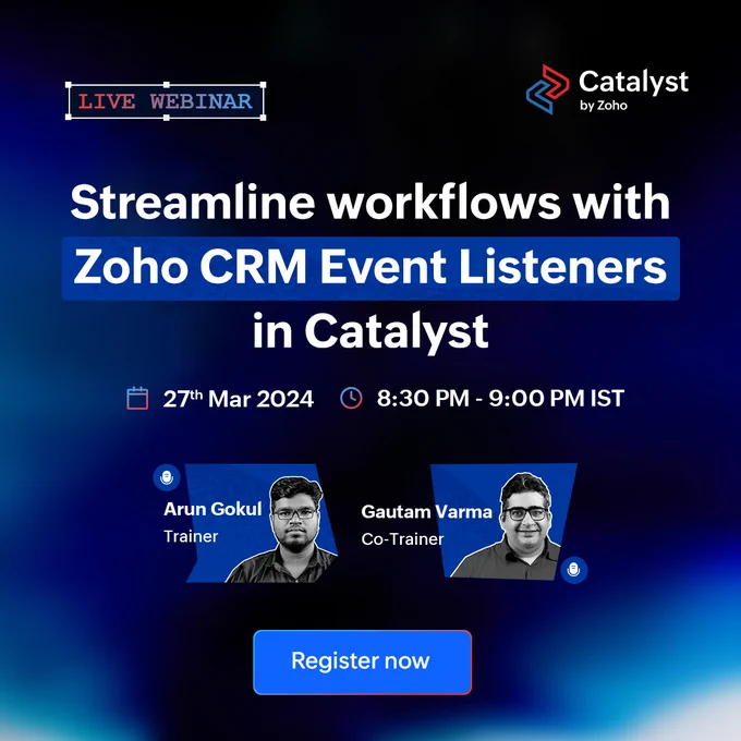 CRM Event Listeners Live Webinar