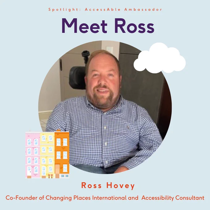 A graphic shows a picture of Ross Hovey in a round frame with a blue backrground and text reading "Meet Ross"