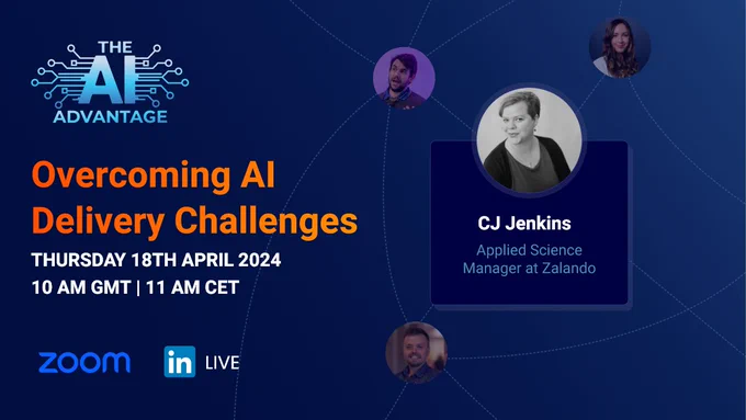 Overcoming AI Delivery Challenges| Thursday 18th April 2024 | 10 AM (GMT) | 11 AM (CET)
https://devon.global/overcoming-ai-delivery-challenges/