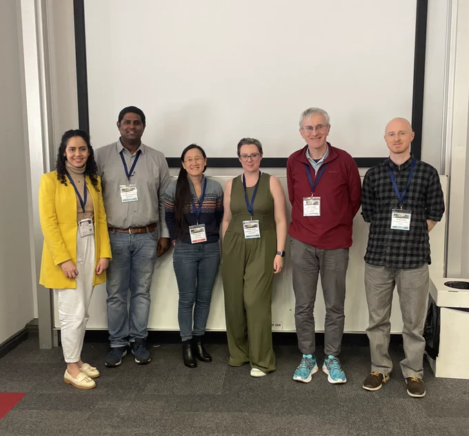 An image of the speakers and chair people of the industrial group session at the bca spring meeting