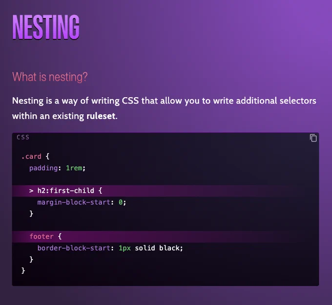nesting example