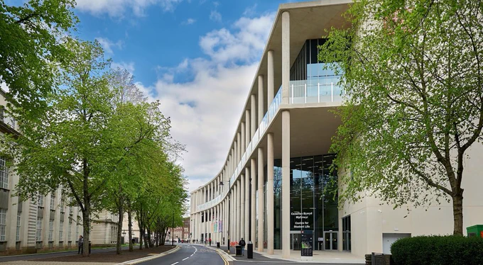 View from the street of Cardiff University!