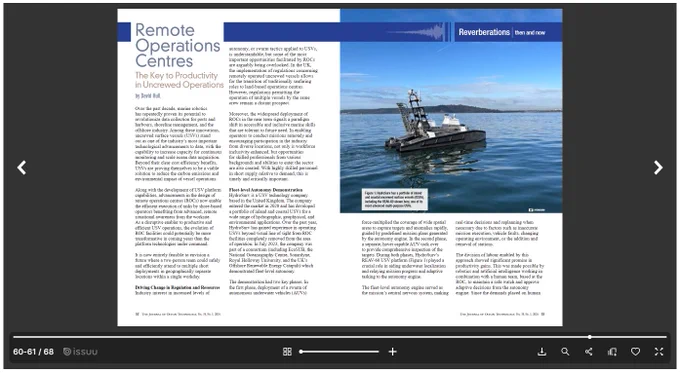 Screenshot of an article in the Journal of Ocean Technology