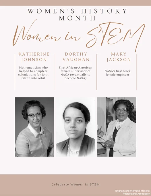As we continue to celebrate the incredible achievements of women every day, let's shine a light on a remarkable figure whose story transcends the confines of a single month. Today, we highlight Katherine Johnson, Dorothy Vaughan, and Mary Jackson—three remarkable women whose intellect and determination propelled them to extraordinary heights at NASA during a time when they faced unimaginable barriers.
Let's continue to uncover and celebrate the stories of women who have shaped our world—today, tomorrow, and every day. Their histories are our history, and their stories empower us all.
#BWH #BWH_PDA #WomensHistory #EverydayHeroes #Inspiration #Empowerment #UnsungHeroines