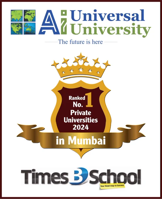 Thrilled to share that #UniversalAiUniversity has clinched the #top spot among #PrivateUniversities in #Mumbai for 2024 according to Times B School rankings! 🌟🏆 Thank you to our incredible community for your support and dedication to excellence in education. 