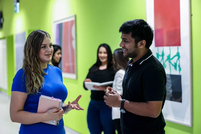 Students chatting
