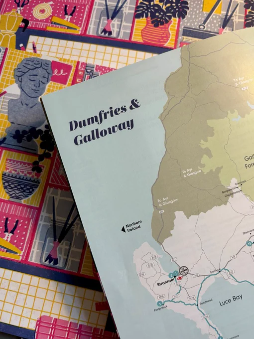 Spring Fling brochure with a Dumfries & Galloway map