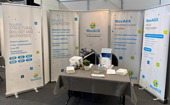 The NovAliX booth is ready! Discuss with us about your career in science and job opportunities.