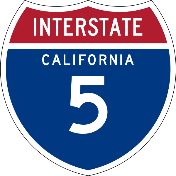 I-5 freeway shield. 