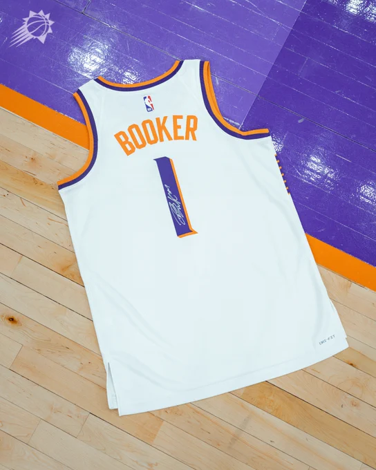 Autographed Devin Booker Association Jersey.