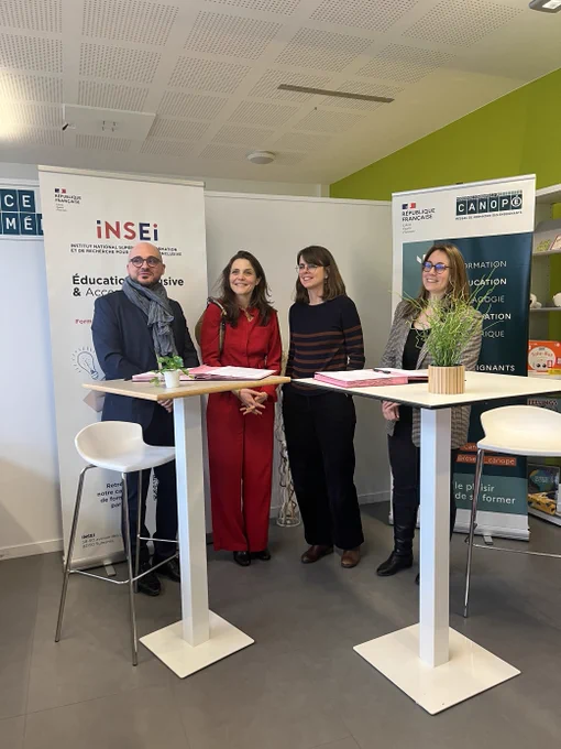 signature de convention Réseau Canopé et INSEI pour une école inclusive