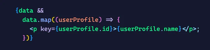 Code snippet iterating through user profiles and displaying the user's name