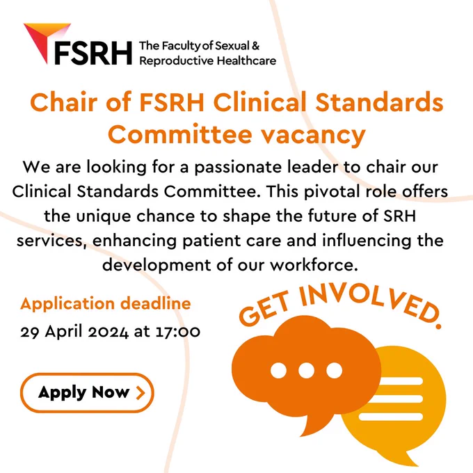 Chair of FSRH Clinical Standards Committee vacancy