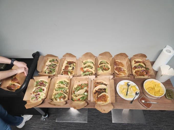 A table full of tacos
