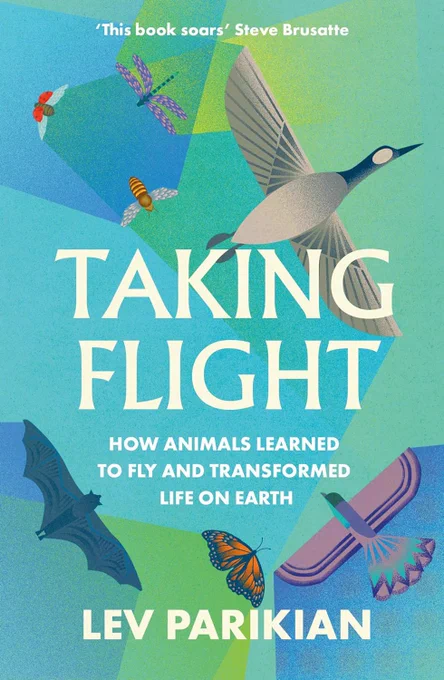 The cover of Taking Flight, a collection of flying things on a blue/green/purple background. It’s the work of the excellent Emma Ewbank and looks MUCH better than what I’ve just described. I’m tired, ok?