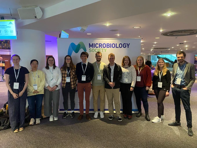 Group photo at the Microbiology Society conference