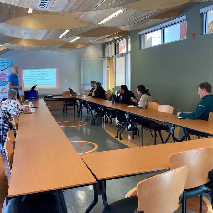 Jarvis Googoo presenting AIEDIRP Research program. 