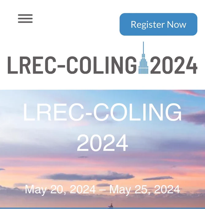 LREC-COLING 2024: May 20-25, 2024. Register now. 