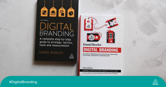 'Digital Branding' in Italian and English, on grey background.