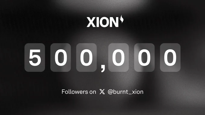 XION 500,000 followers on Twitter