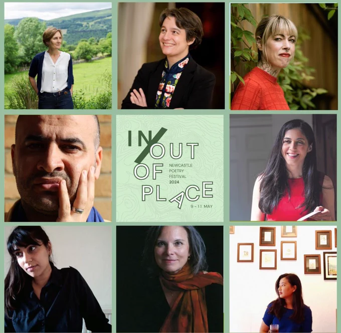 Photos of Jane Clarke, Abigail Parry, Helen Mort, Marjorie Lotfi, Yousif Qasmiyeh, Carolyn Forché, Sonam Pem Tshoki,