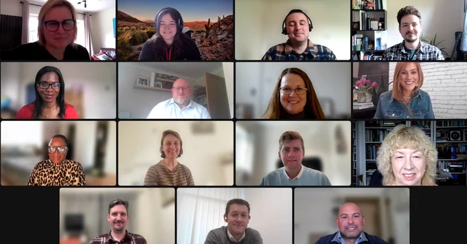Image of 15 CIPR members who recently got Chartered: Alexandra Brooks, Alistair Berry, Carl Turner, Carla Zuill, Caroline Welch, Chelsea Hopkins, David Tarbuck, Emma Livingstone,  Esther Kuku, Gillian Connor, James Jordan, Monica Stonham, Robert Crawford, Stuart Fitzgerald, and Thomas Bramald.
