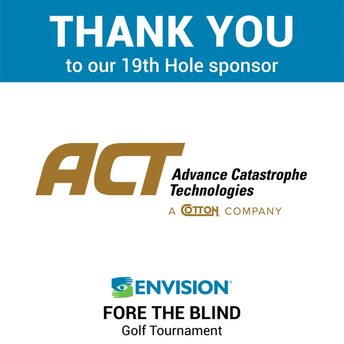 Text that says "thank you to our 19th hole sponsor" with the ACT logo.