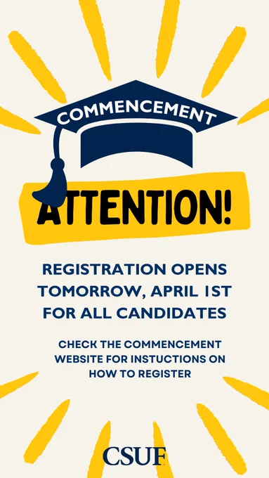 Registration Opens Tomorrow April 1st For All Candidates