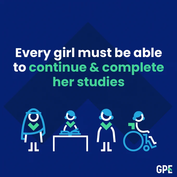 Every girl must be able to continue and complete her studies.