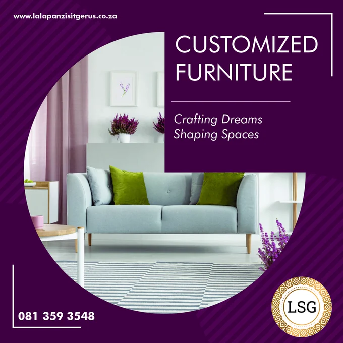  Revolutionise Your Space with Customised Furniture in Mpumalanga! 

Whether you dream of a unique coffee table, a cosy couch, a bespoke dining set, or a charming baby cot, our expert team specialises in designing and crafting custom-made furniture to bring your vision to life. Based in Nelspruit and deliver to Mpumalanga, Gauteng & Limpopo, blend quality craftsmanship with a personalised design to suit your style and needs. 

Elevate your living experience with furniture that's as unique as you are. 

Contact: 081 359 3548 
Email: info@lalapazi.co.za
Web: www.lalapanzisitgerus.co.za

#CustomFurniture #BespokeDesigns #NelspruitCraftsmanship