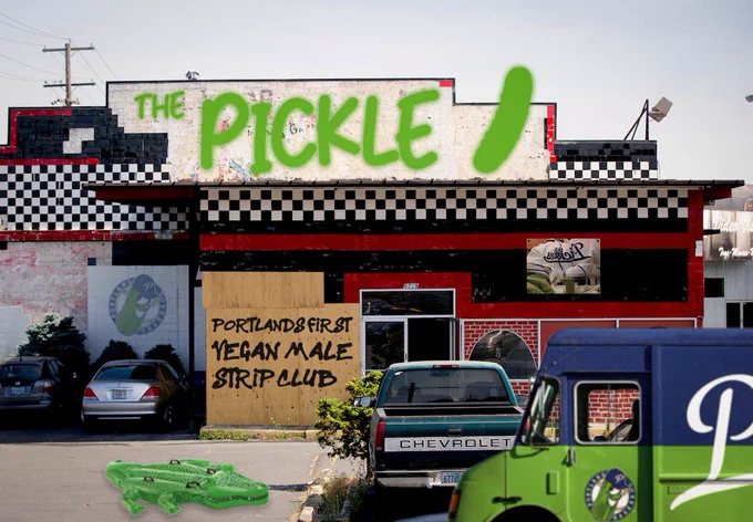 A first look at the outside of "The Pickle"