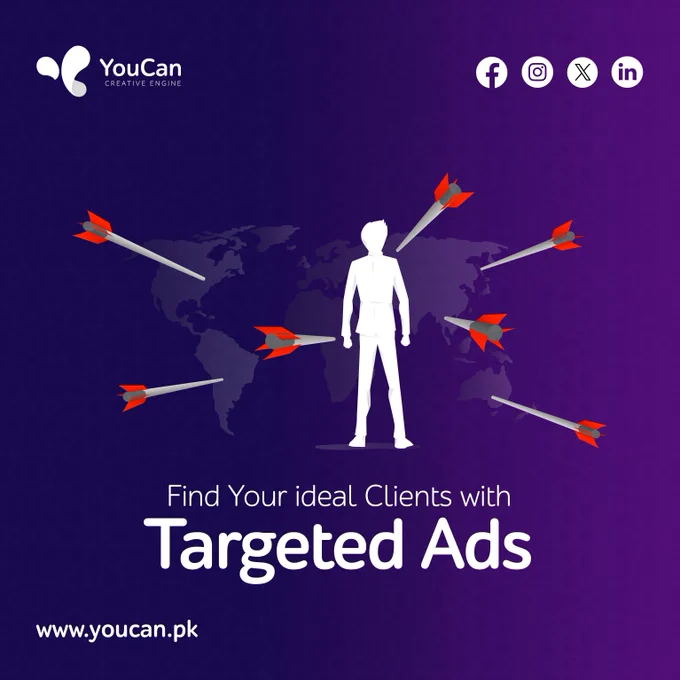 Find Your ideal Clients with Targeted Ads at YouCan.pk. Precision Marketing for Precise Results. 

#youcan #TargetedAds #YouCan #TargetedAds #DigitalMarketing #OnlineBusiness #MarketingStrategy #BrandAwareness #MarketingTips #BusinessSuccess #Entrepreneurship #StartupLife #SuccessMindset #MarketingSuccess #SocialMediaMarketing #OnlineAdvertising #BusinessTips #EntrepreneurLife #SuccessStories #PrecisionMarketing #CustomerAcquisition #IdealClients #BusinessGrowth #AdCampaigns 