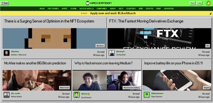 HackerNoon.com is now Windows 95 themed! Long live the Start Button! 