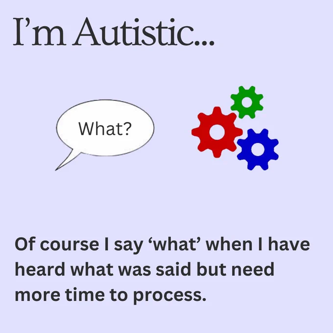 I’m Autistic...
Of course I feel drained by the buzzing of the electricity from the lights.