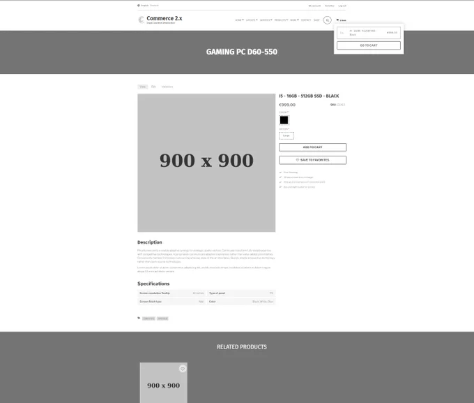 With the amazing flexibility of #Drupal Commerce 2.x (2.38  ), and its superb underlying @symfony #twig template page layout engine, #ecommence product page layout, features, and CSS styling, possibilities are nearly infinite.
#drupalcommerce Check it out!
https://dc2x.websitework.space
