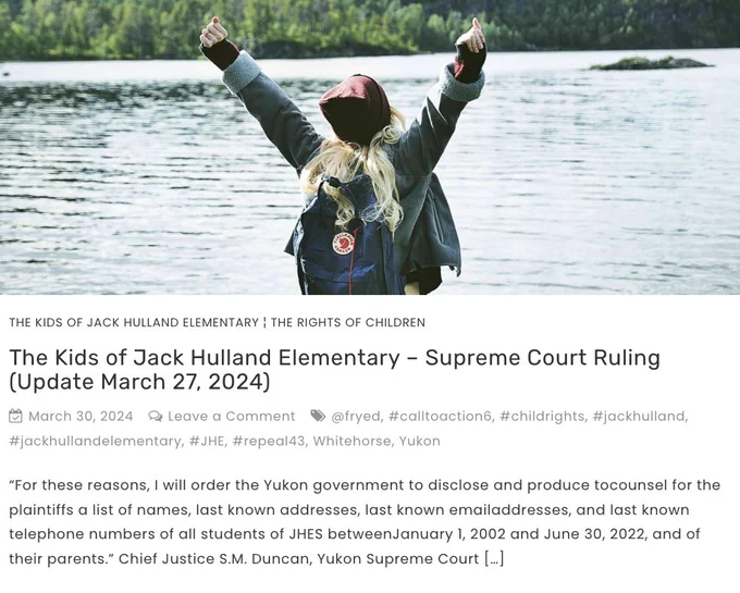 The Kids of Jack Hulland Elementary - Supreme Court Ruling.