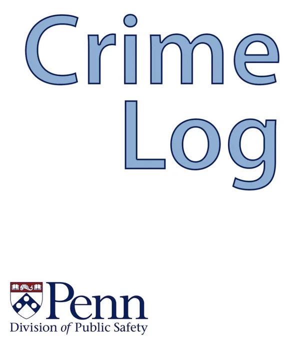 The words “Crime Log” in light blue with the Division of Public Safety logo below on a white background.