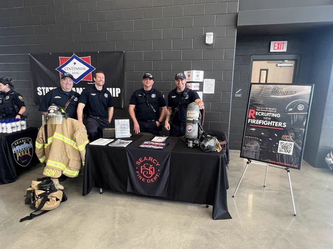 Searcy Fire Department sent a crew out to the Carer Fair.