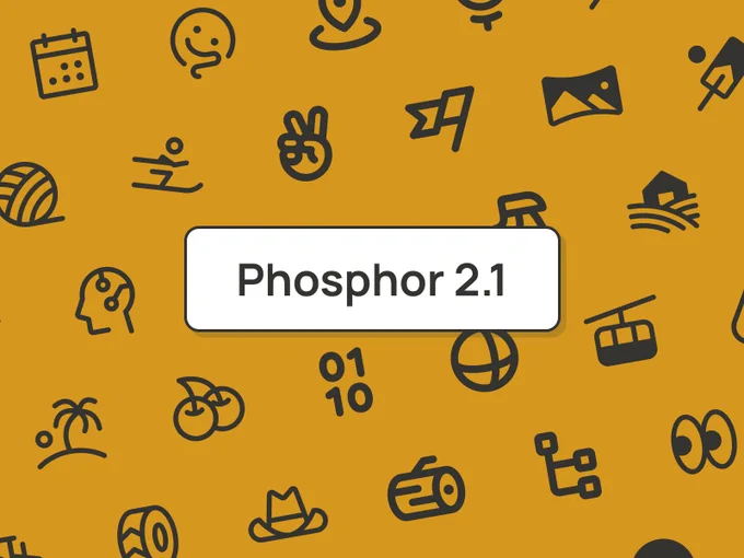 Assorted icons from Phosphor 2.1