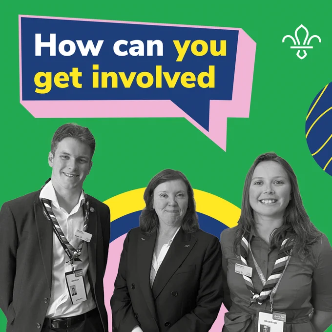 How can you get involved?
Two Scouts Youth Advocates stand alongside Dame Rachel De Souza, The Children's Commissioner for England.